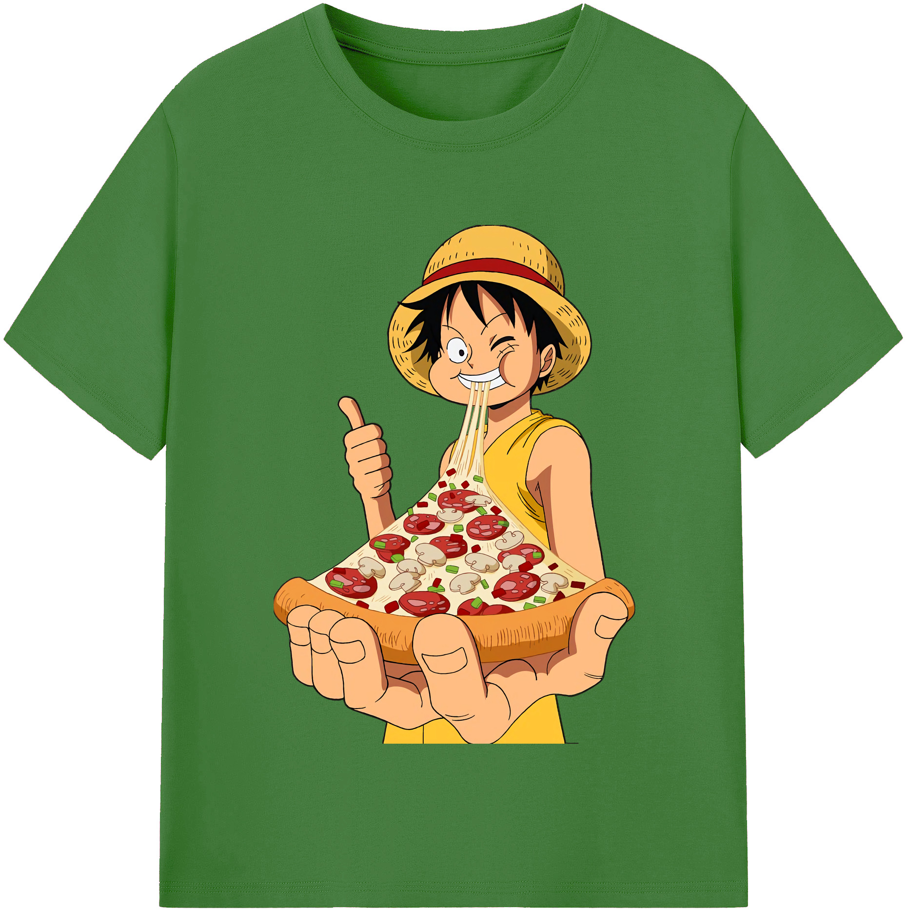 ワンピース モンキー・D・ルフィ ONE PIECE Monkey D. Luffy レディースカジュアルプリントTシャツ（綿100％）
